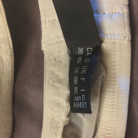 38E Spirit Collection Bra Plus Size Bra 38E Lace Blue White Plus Bra - Picture 5 of 11